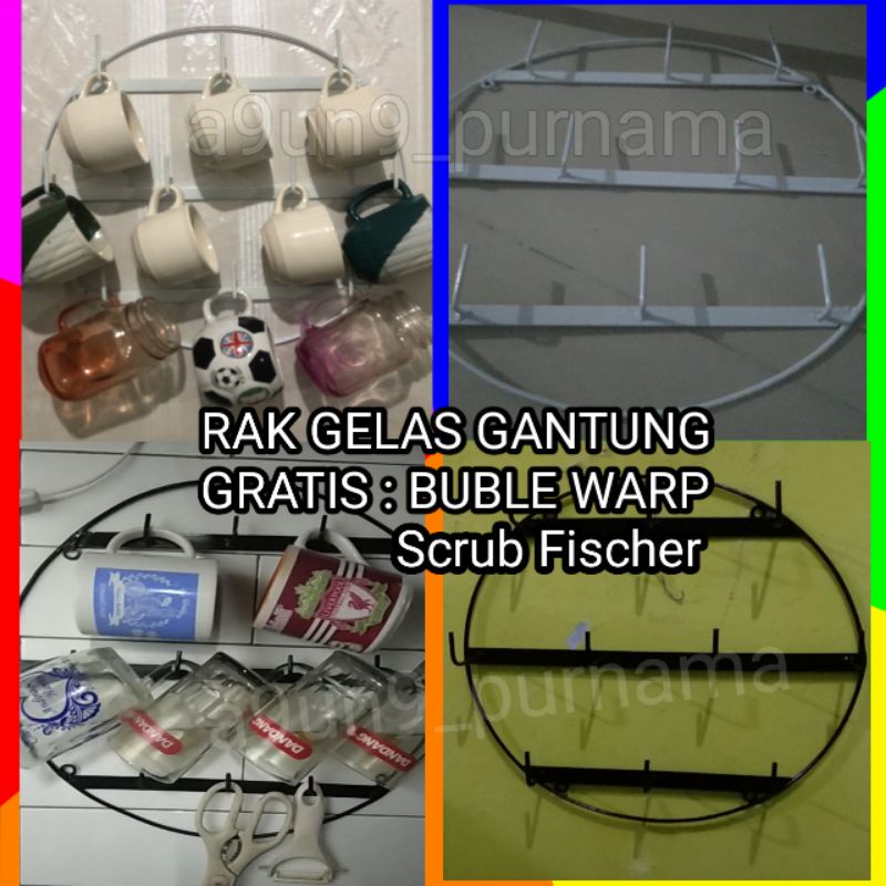 Rak Gelas Gantung Dinding