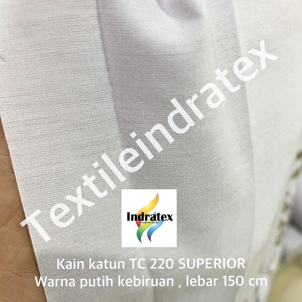 ( per setengah meter ) kain katun jepang putih polos tebal TC 220 DIAMOND meteran lebar 150 cm bahan baju hem kemeja atasan seragam sekolah kerja putih kerudung jilbab hijab bergo spanduk lukis pecel lele mori kafan sarung lapisan bantal guling layar