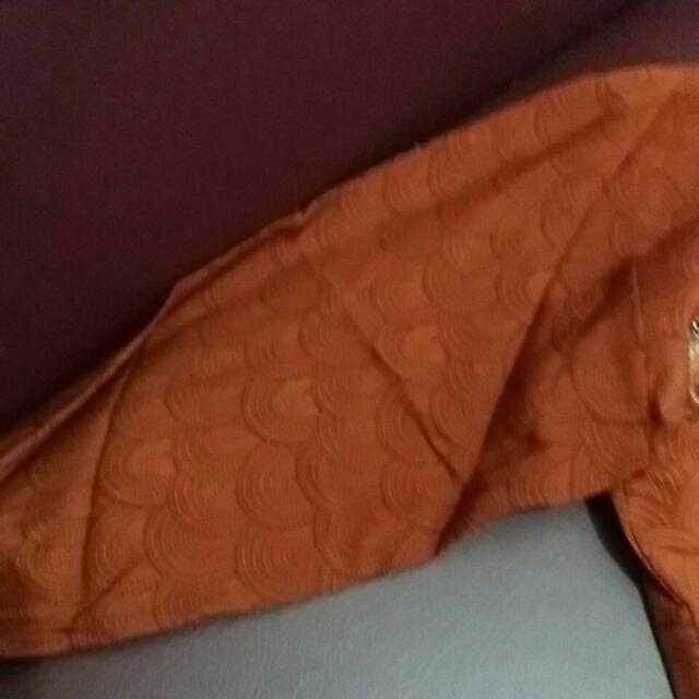 Eb Tradisional Kemeja Batik Semi Sutra Lengan Panjang Coklat Kombi