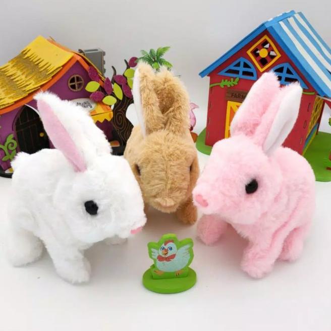 MAINAN BONEKA KELINCI BISA BERJALAN / MAINAN RABBIT BERJALAN R6P4