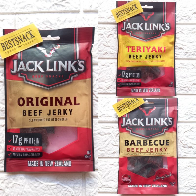 

Jack Links Beef Jerky Original / Jack Links Beef Jerky Teriyaki / Jack Links Beef Jerky Barbecue 50g