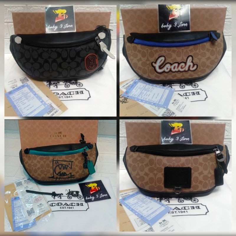 waist bag pria coach miror quality