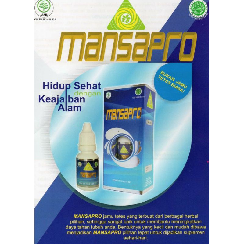 Jamu tetes "MANSAPRO"