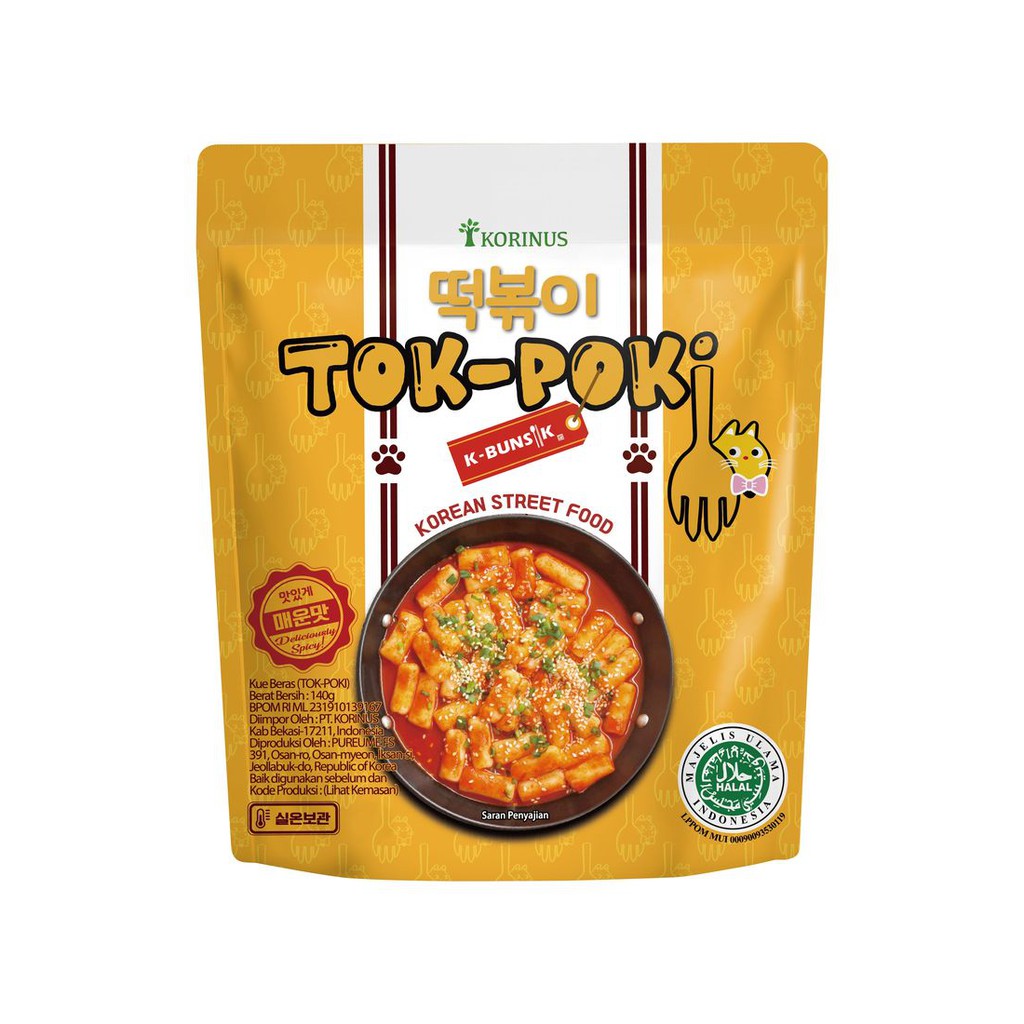 

KORINUS TOK-POKI / TOKPOKKI / TTEOK-BOKKI / KUE BERAS KOREA K-BUNSILK HALAL MUI