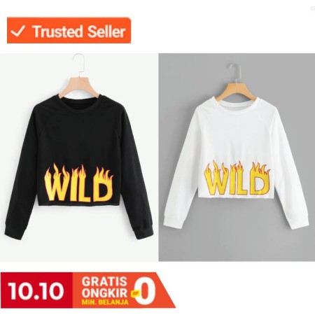 JAKET SWITER TERBARU ANTI VIRUS BAHAN LACOSTE~  XL SWEATER CROP WANITA WILD