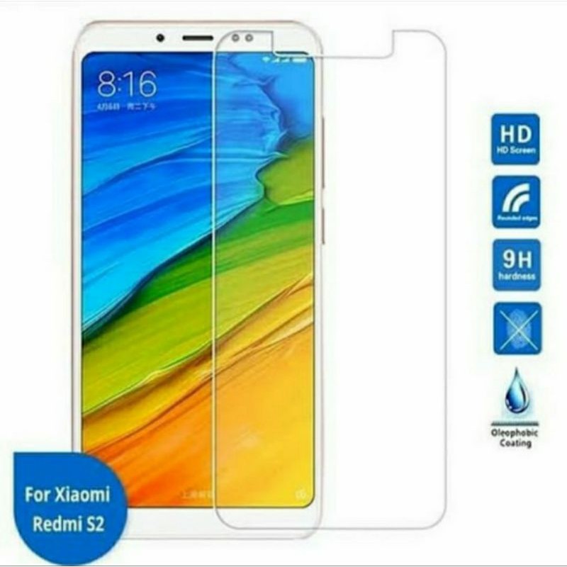 Xiaomi Redmi S2 tempered glass anti gores kaca bening