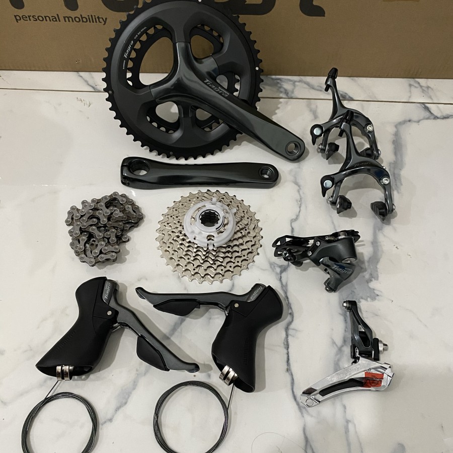 Grupset Sepeda Roadbike Tiagra 4700 10 speed Brifter 105 ultegra dura