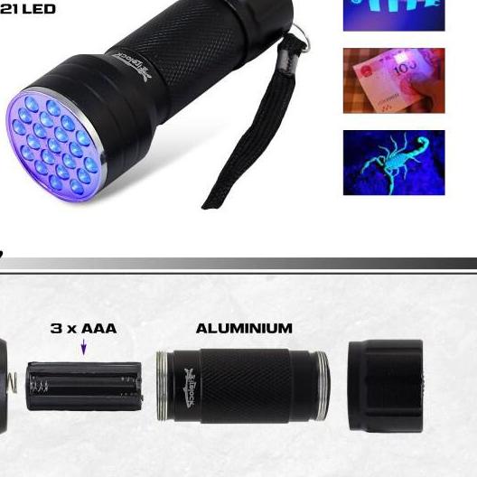 ✵ SENTER UV / FIRELOCK UV LIGHT 21 LED ♣