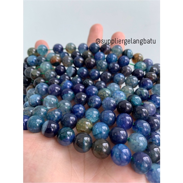 natural APATITE serat 10mm bahan aksesoris gemstone premium biru ungu bahan kalung gelang anting strap mask kerajinan tangan craft citayam fashion week etink vintage elegan bali manik crystal perhiasan