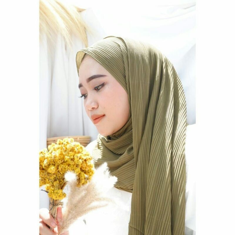 PASHMINA FULL PLISKET / PASHMINA PLISKET BAHAN HYGET / HIJAB PASHMINA / JILBAB / KERUDUNG