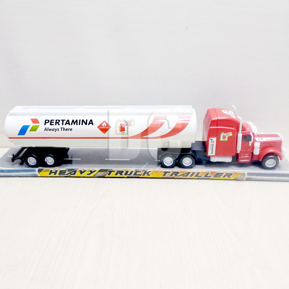 Heavy Truck Trailer Pertamina 392 Mainan Truk Tangki Pengangkut Bahan Bakar