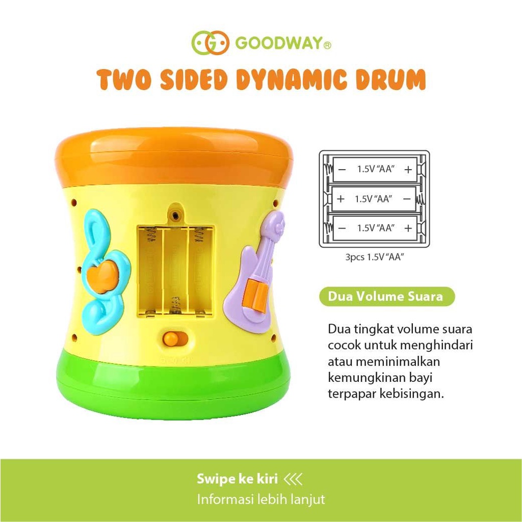 Goodway Two Sided Dynamic Drum / Mainan Drum Anak