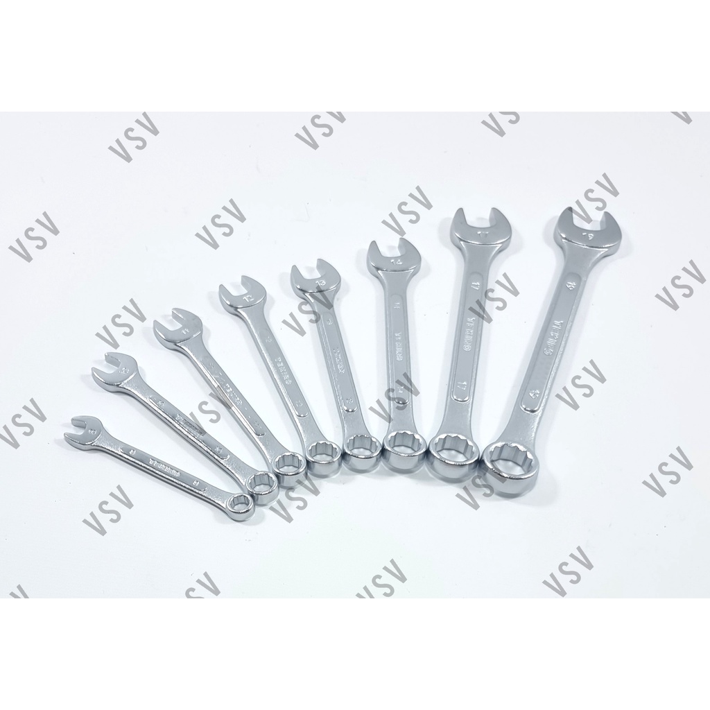 TEKIRO Kunci Ring Pas set 8Pcs 8-19mm Combination Wrench set