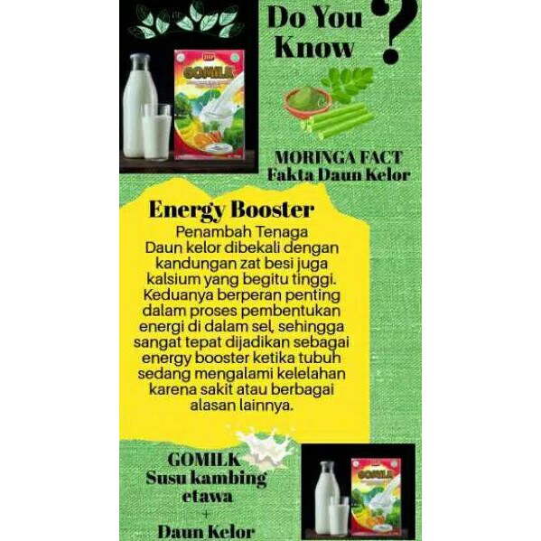 

Beesst Produck Susu kambing etawa plus Herbal GOMILK , paket isi 5 box bukan D.A, bukan Gomars, buka