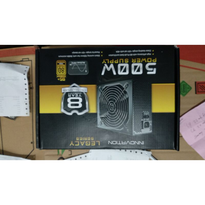 PSU Innovation 500W 80+ GOLD GARANSI 8 TAHUN power supply