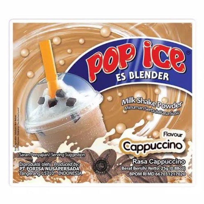 

POP ICE MILK SHAKE CAPPUCINNO Isi 10 Sachet