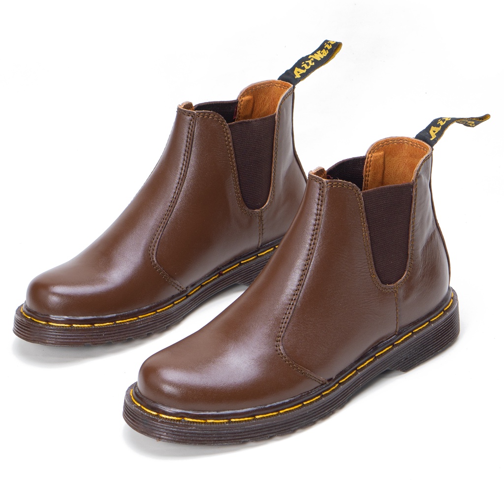 Sepatu Boot Pria Original Kulit Asli Chelsea Boots Outsole Karet S1081