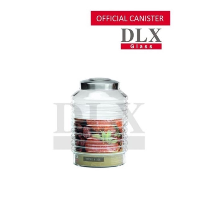 Toples kaca besar ulir DLX Glass Kamma 1 TP-25 Volume 15 liter Surabaya CAFE HOTEL KERUPUK RESTO