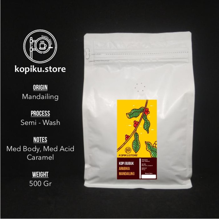 

(BISA COD) Kopi Bubuk Arabika Mandailing Mandheling - 500 Gr - GILING KASAR