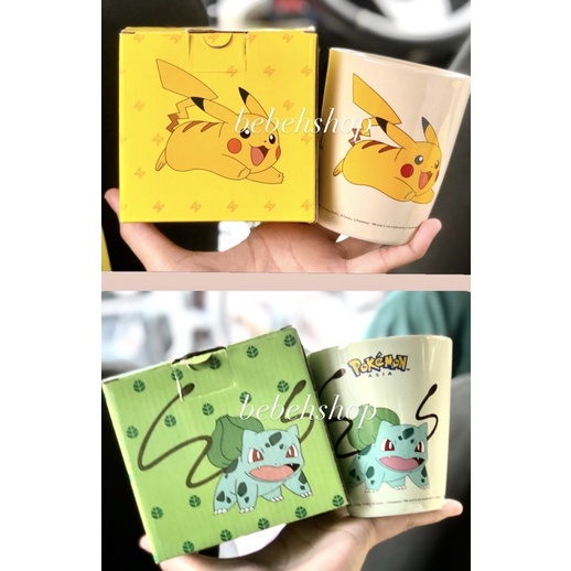 Mug Pokemon Original Pikachu / Bulbasaur Gelas Minum