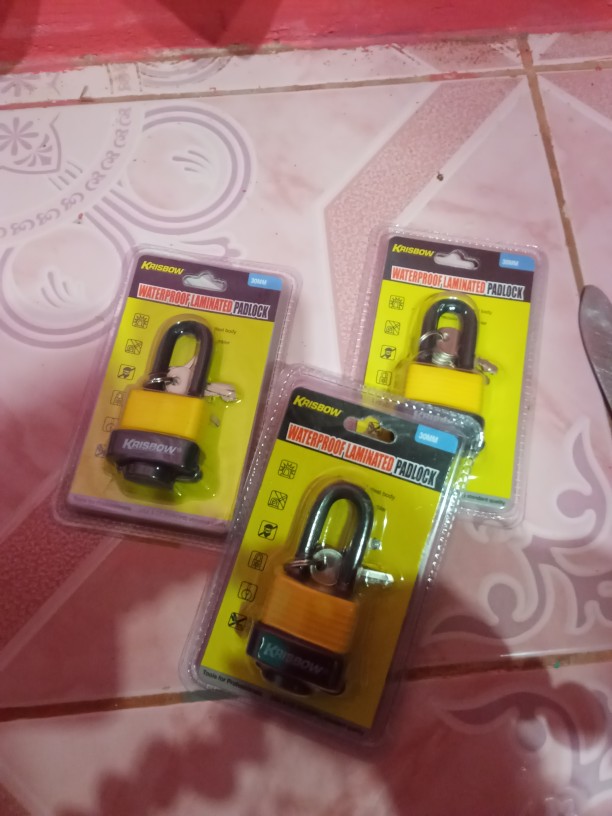 Krisbow Gembok Waterproff Long Beam 30 Mm - Gembok Tahan Air 30 Mm