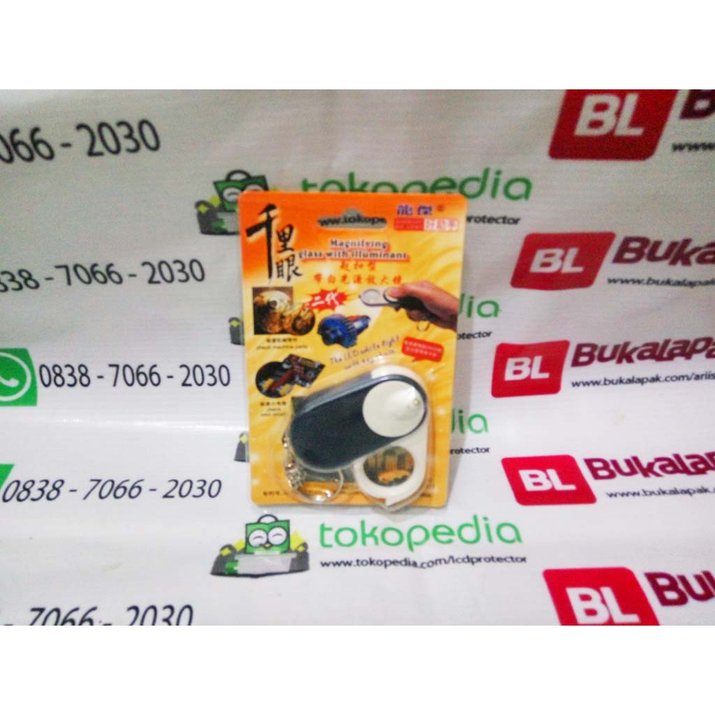 kaca pembesar luv lup magnifying glass lampu led