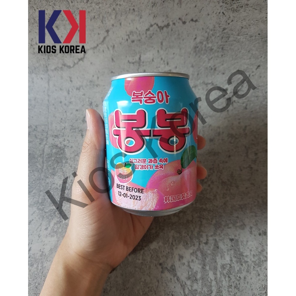 

Haitai Crushed Bon Bon Peach Juice with Sacs 238ml - Minuman Jus Import Korea