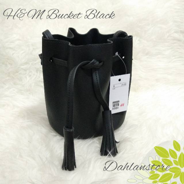 COD H&M Bucket Hitam / Black Tas Serut Best SellerMurah Laris Kerja