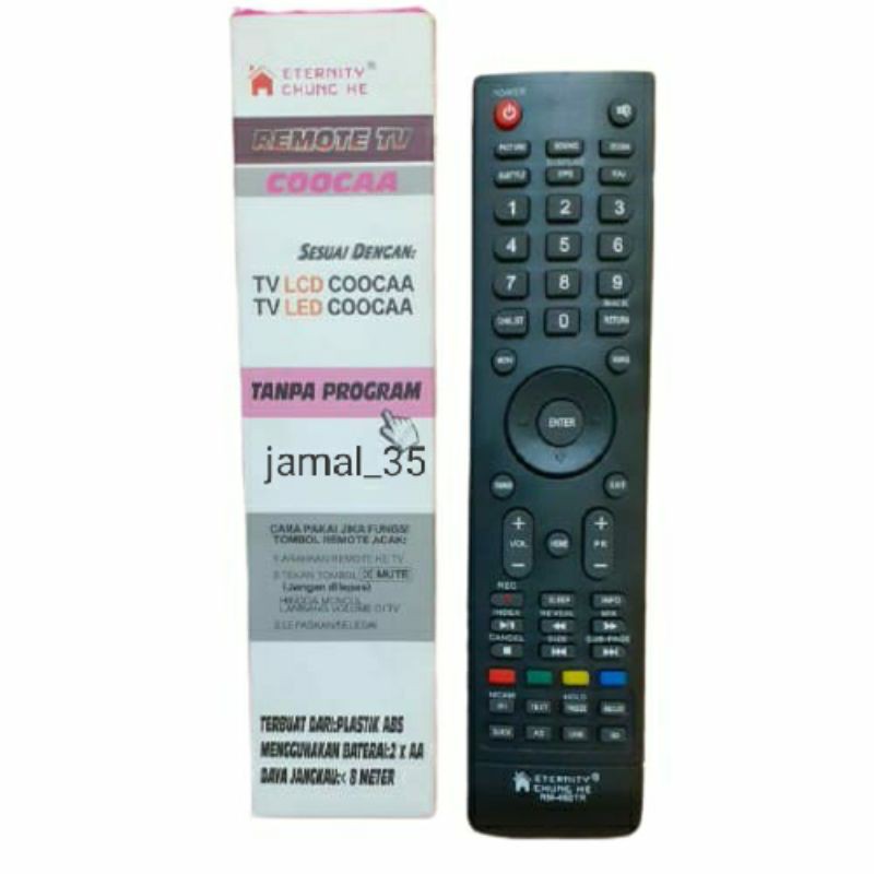 REMOTE REMOT TV COOCAA SMART/ANDROID 3D LCD LED MULTI TANPA PROGRAM KHUSUS MEREK TV COOCAA