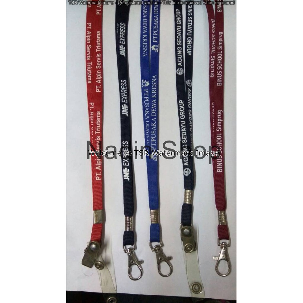 

Tali ID Card 1 Cm + Sablon 1 Warna (Minimum order 40 pcs)