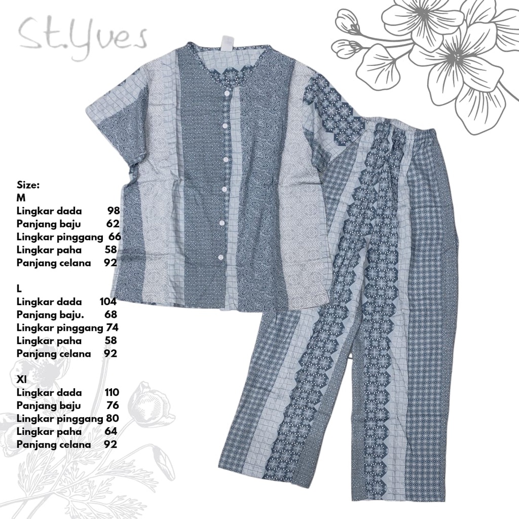 Branded Matahari Oneset St yves home dress baju tidur wanita piyama