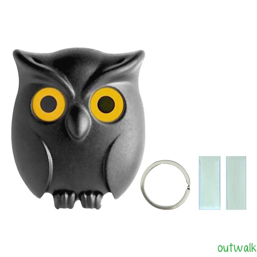 1PCS Black Night Owl Magnetic Wall Key Holder Magnets Keep Keychains Key Hanger Hook Hanging Key It Will Open Eyes OWT