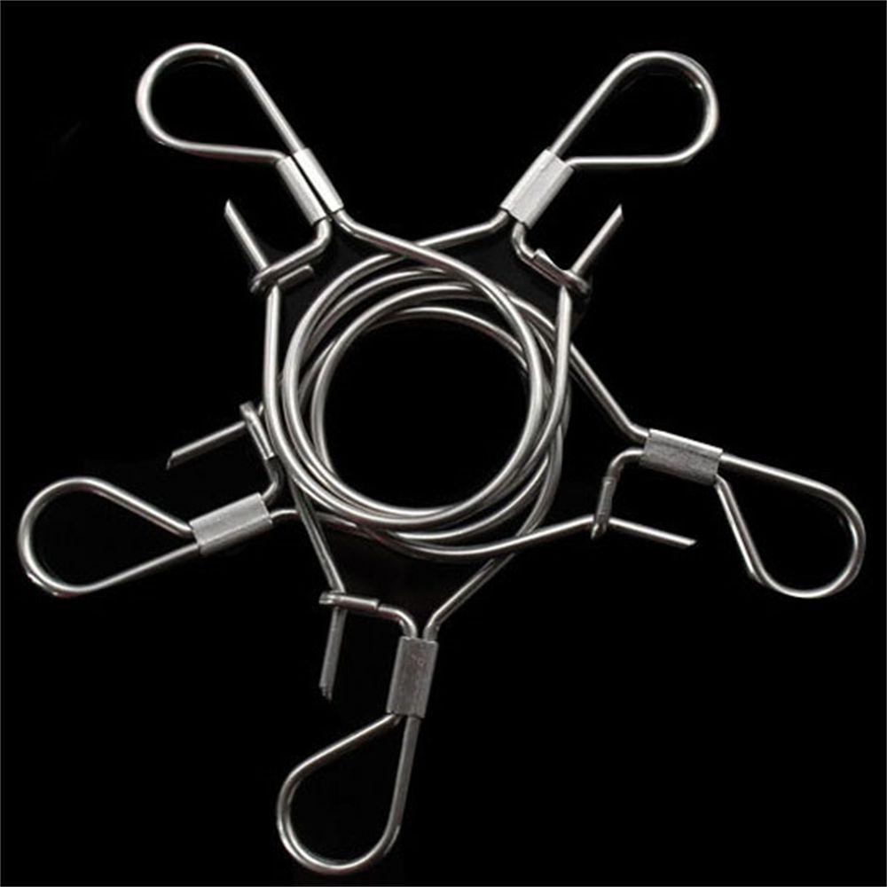 Agustinina Alat Pancing Outdoor Fishing Stringer Clip Fish Lock Cable Fishing Tackle Tackle Stringer