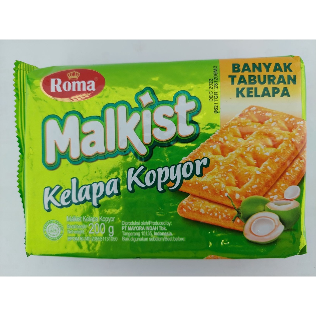 

Roma Malkist Kelapa Kopyor 20gr / Roti Roma Malkist Kopyor Murah Promo