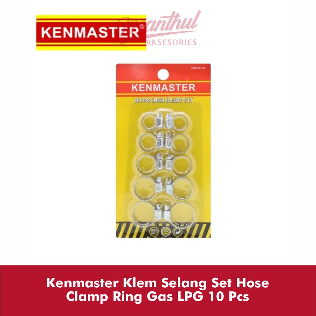 Klem Selang Set Hose Clamp Ring Gas LPG 10 Pcs