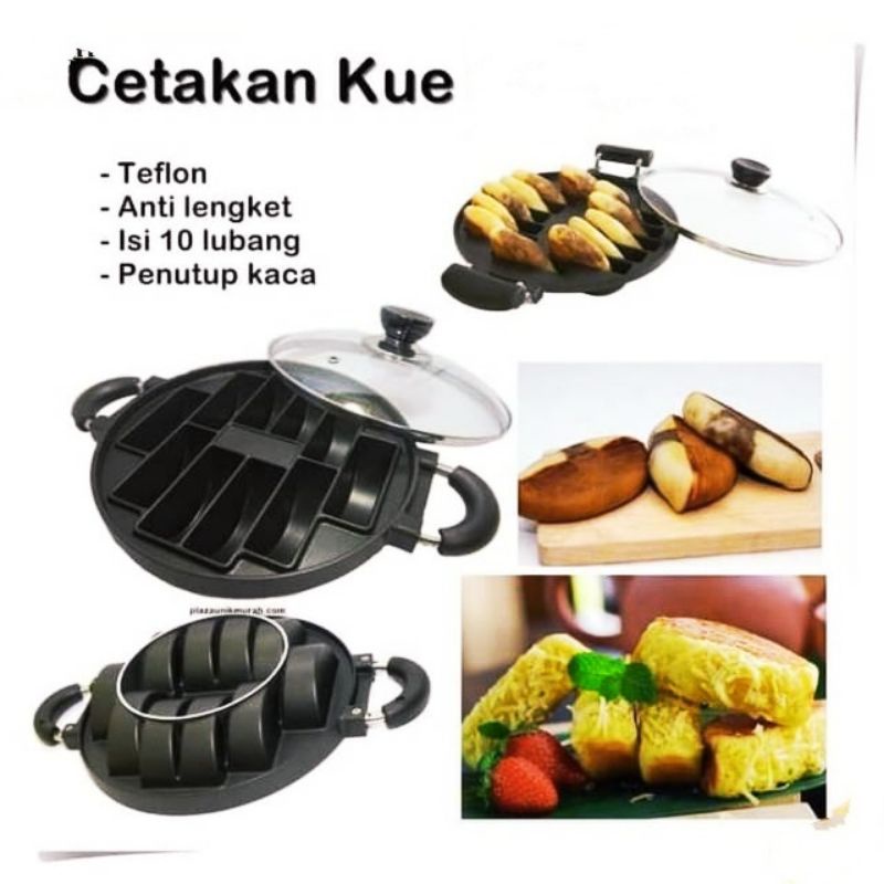 cetakan kue pukis/pancong lubang 10 (free buble)