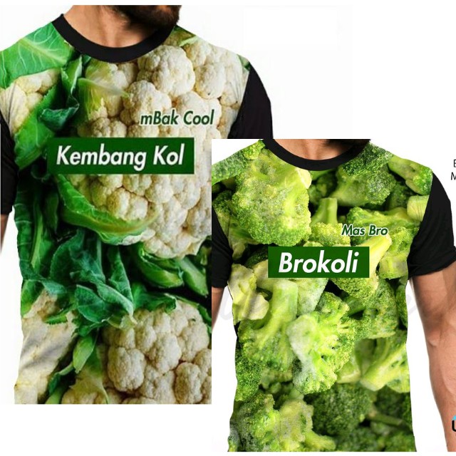 KAOS FULLPRINT 3D UMAKUKA KAOS SAYURAN SERIES - FB BROKOLI KOL