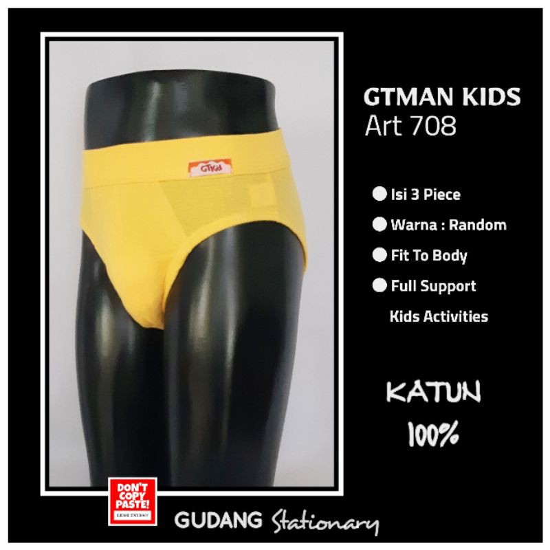 GT Man Kids Briefs Mini Spandek 708 [ isi 3 piece ]