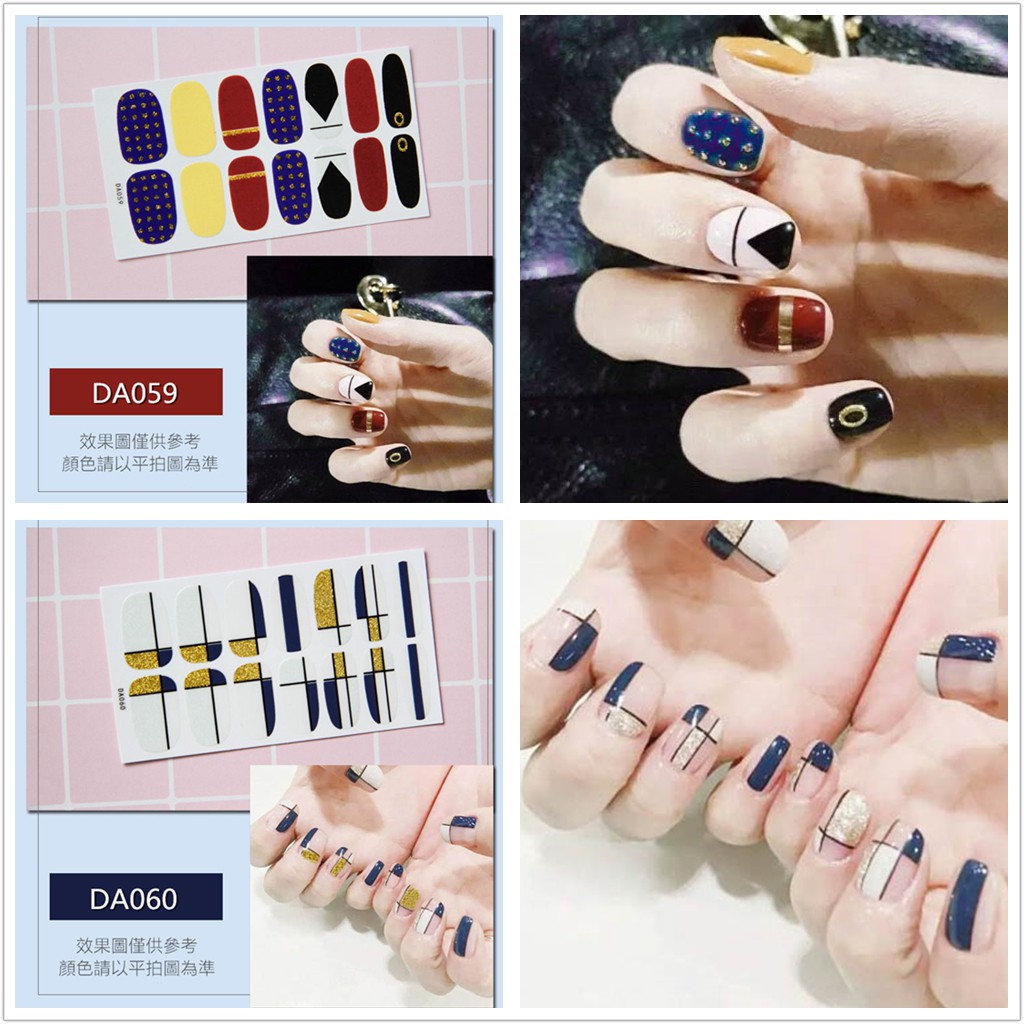 &lt;Jjoygirl&gt;DA Nail sticker motif / sticker kuku / stiker kuku / nail stiker glitter / stripes design