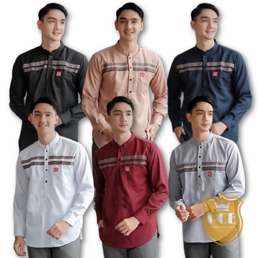 Baju Koko Kurta Dewasa Lengan Panjang Material Catton Adem Serap Keringat