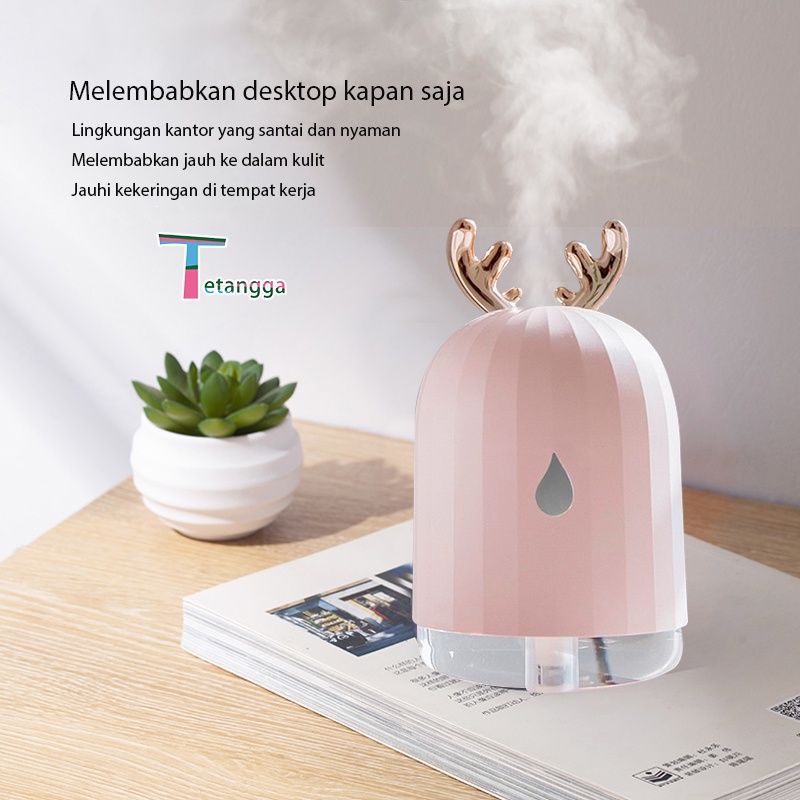 Tanduk Rusa Humidifier Aromatherapy Ultrasonic Pewangi Ruangan Air Diffuser Aroma Terapi Purifier