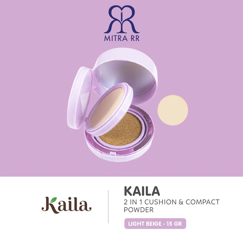 Kaila Beaute 2in1 Cushion | Foundation + Compact Powder | Make Up Alas Bedak Cushion SPF 50+ PA+++