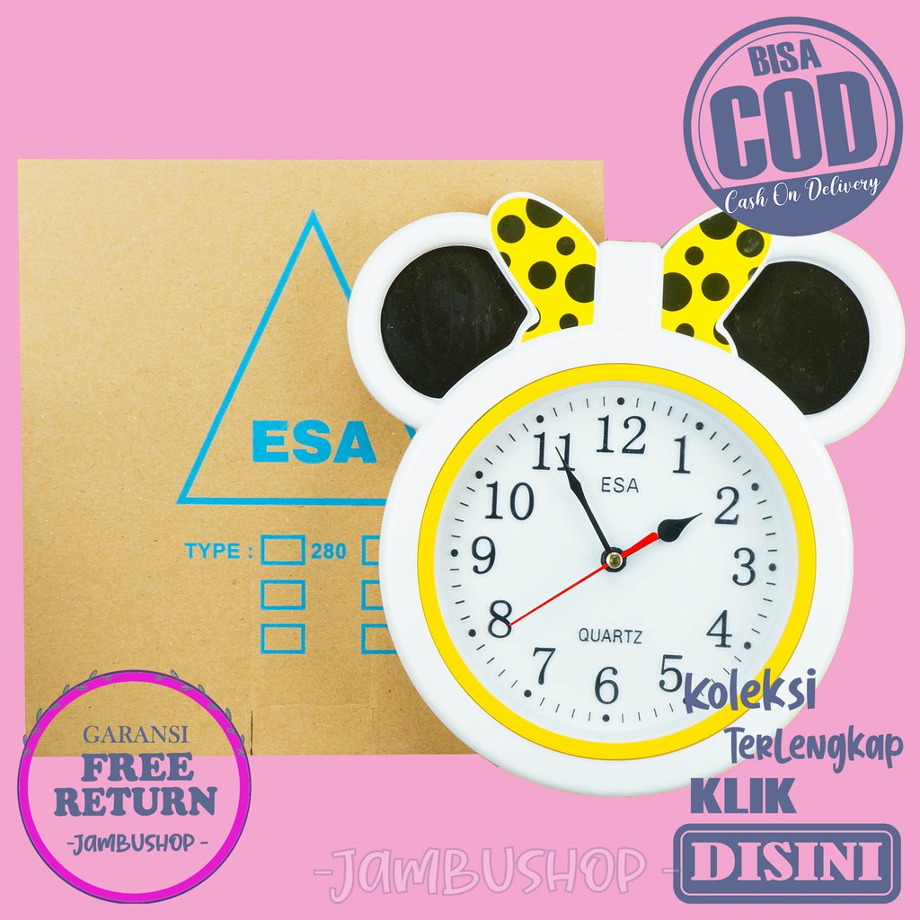 Jam Dinding Unik Minimalis Dekorasi Rumah Murah  Esa 163-2