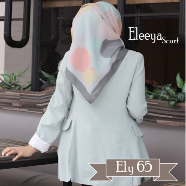 HIJAB SEGIEMPAT MOTIF ELY 65 ||  Eleeya Scarf