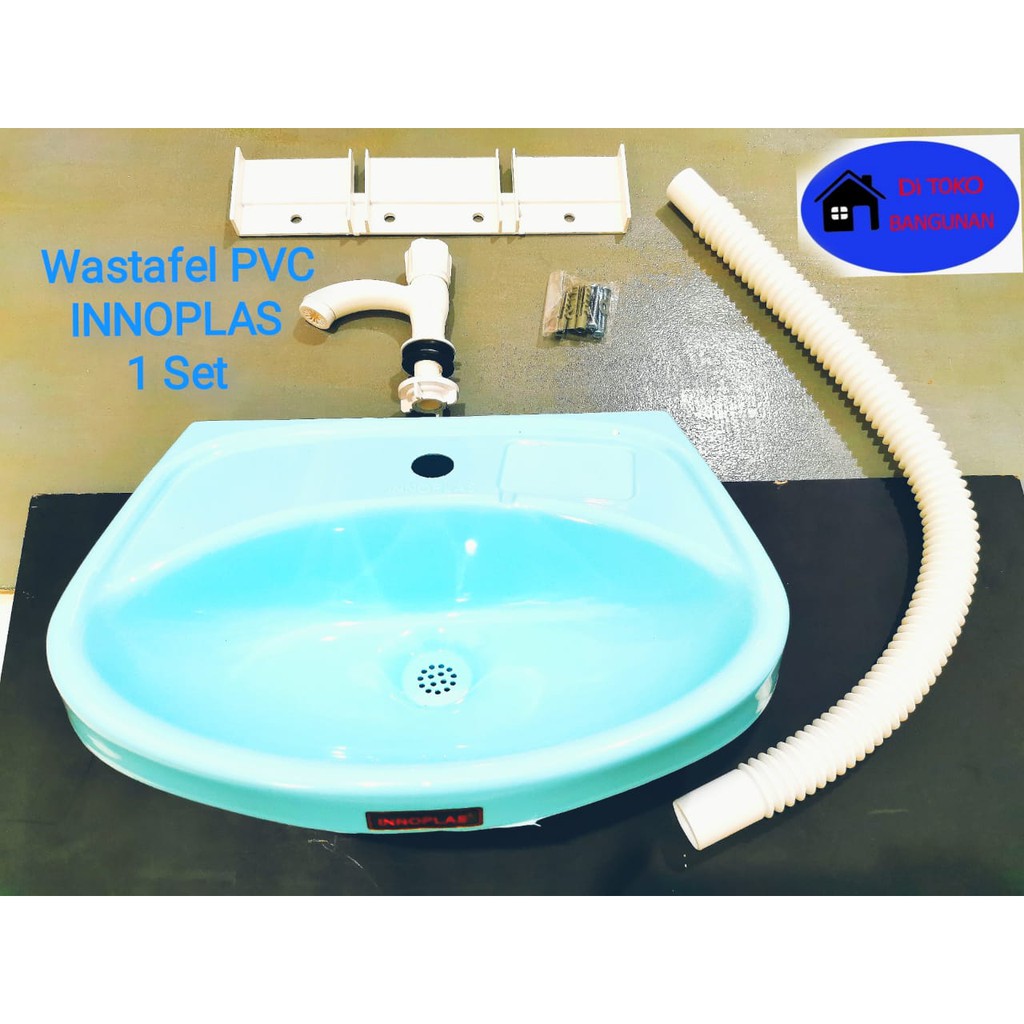 Wastafel PVC INNOPLAS Biru/Putih 1 Set