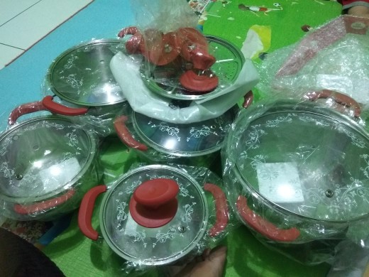 Panci Set 5 Pcs + Steamer Happy Fun