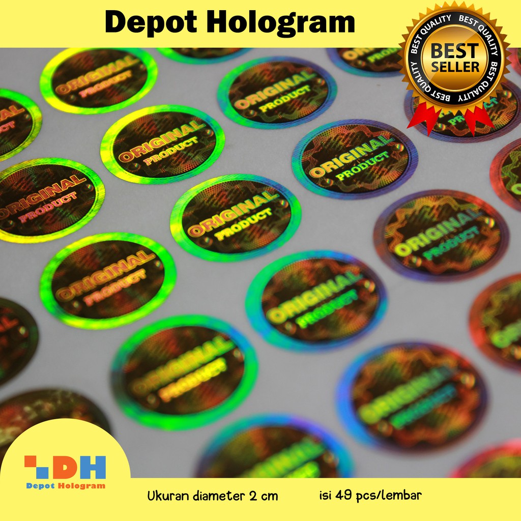 

Stiker hologram 3D original product Classic uk.d. 2 cm - segel rusak sarang tawon