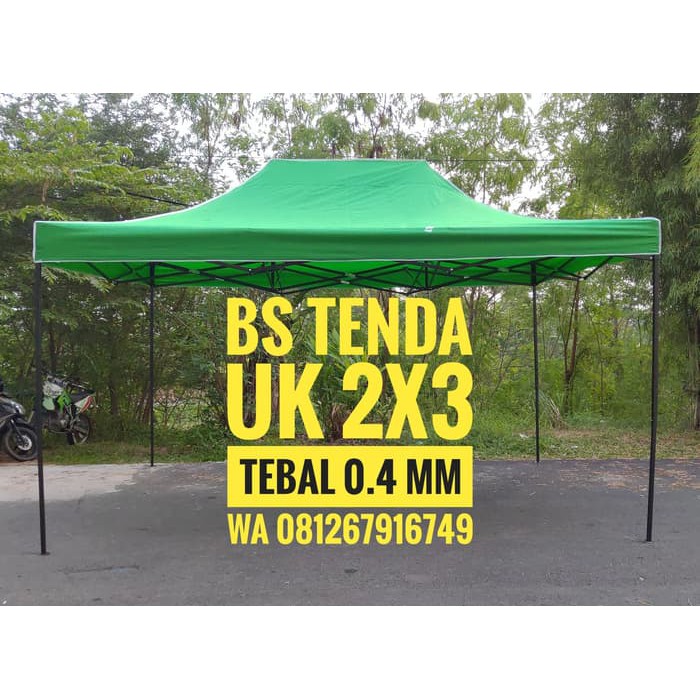 Kekinian Tenda Lipat 2x3 Ketebalan Besi 0.4 MM - Hijau muda