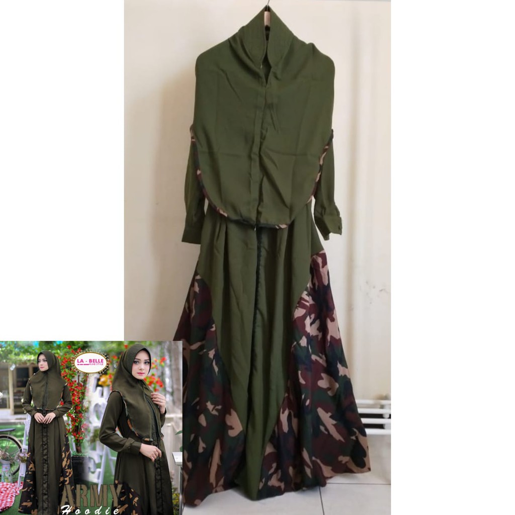 MBM ARMY HOODIE SET ARMY [GAMIS HOODIE] BY LA BELLE