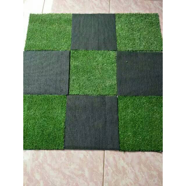 Rumput sintetis golf ukuran 25x25cm rumput palsu dekorasi rumput plastik